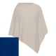 Dark blue knitted cashmere poncho