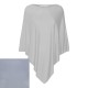 Light blue poncho in silk/cashmere mix