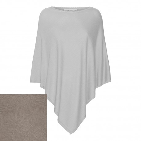 Mocca poncho in silk/cashmere mix