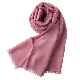 Mauve pashmina shawl in cashmere and silk Mauve pashmina shawl in cashmere and silk