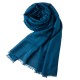 Dove blue pashmina shawl in cashmere and silk