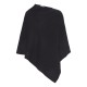 Beige knitted poncho in pure cashmere