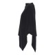 Black knitted poncho in pure cashmere