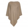 Taupe coloured poncho in silk/cashmere mix