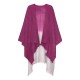 Handwoven yak cape. Fuchsia/natural color
