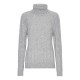 Grey marled turtle neck in cashmere