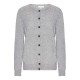 Grey marled cashmere cardigan