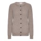 Beige marled cashmere cardigan