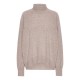 Oversize cashmere sweater in beige