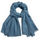 Dove blue pashmina shawl in cashmere and silk