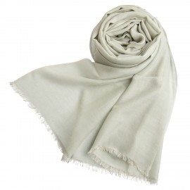 Light sage green pashmina shawl in cashmere and silk