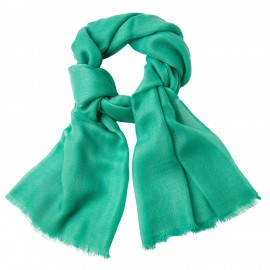 Ocean green pashmina scarf in diamond weave