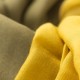 Two coloured shaded pashmina shawl in olive green and curry