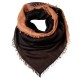 Petrol blue square cashmere scarf