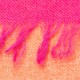 Orange and fuchsia square cashmere scarf in dip dye