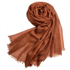 Brown giant shawl in cashmere 200 x 140 cm