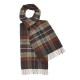 Grey blue tartan scarf