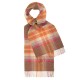 Grey blue tartan scarf