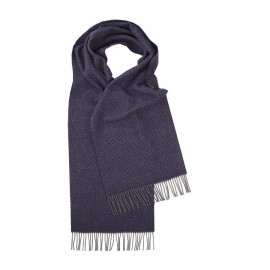 Blue herringbone scarf