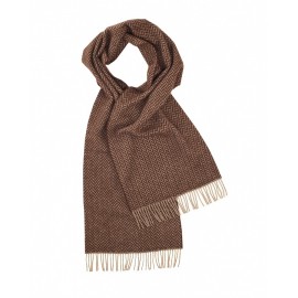 Brown herringbone scarf