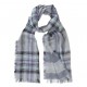Light merino wool scarf in blue