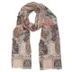 Grey and rose scarf in paisley pattern