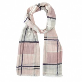 Checkered scarf in rose