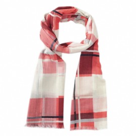 Checkered scarf in red