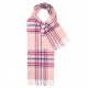 Blue tartan scarf in lambswool