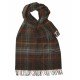 Oversize tartan scarf in charcoal
