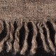Cashmere scarf in natural brown and black
