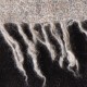 Cashmere scarf in natural grey and black