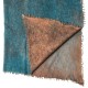 Cashmere shawl in blue and brown spray pattern