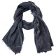 Cashmere shawl in black and dark grey spray pattern