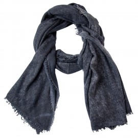 Cashmere shawl in black and dark grey spray pattern