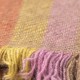 Natural brown yak blanket with stripes