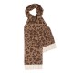 Dark blue scarf with animal print
