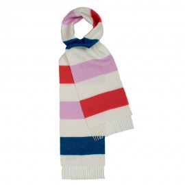 Off white scarf with stripes