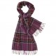 Large violet tartan scarf