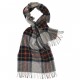 Large grey tartan scarf