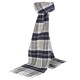 Grey tartan scarf