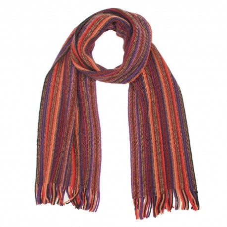 red multi scarf