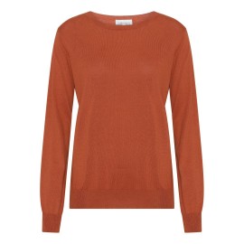 Orange blouse in silk and cashmere