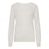 Off white blouse in silk and cashmere