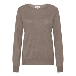 Taupe blouse in silk and cashmere