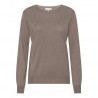 Taupe blouse in silk and cashmere