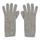 Grey knitted cashmere gloves
