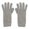 Grey knitted cashmere gloves