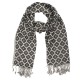 Grey scarf with flower pattern
