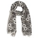 Grey scarf with beehive pattern